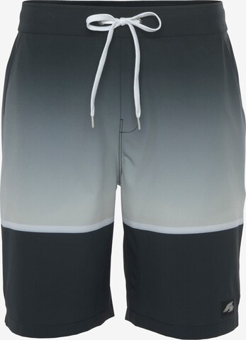 F2 Board Shorts in Black: front