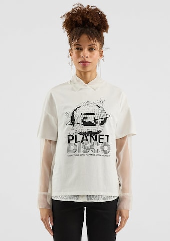 T-shirt QS en blanc : devant