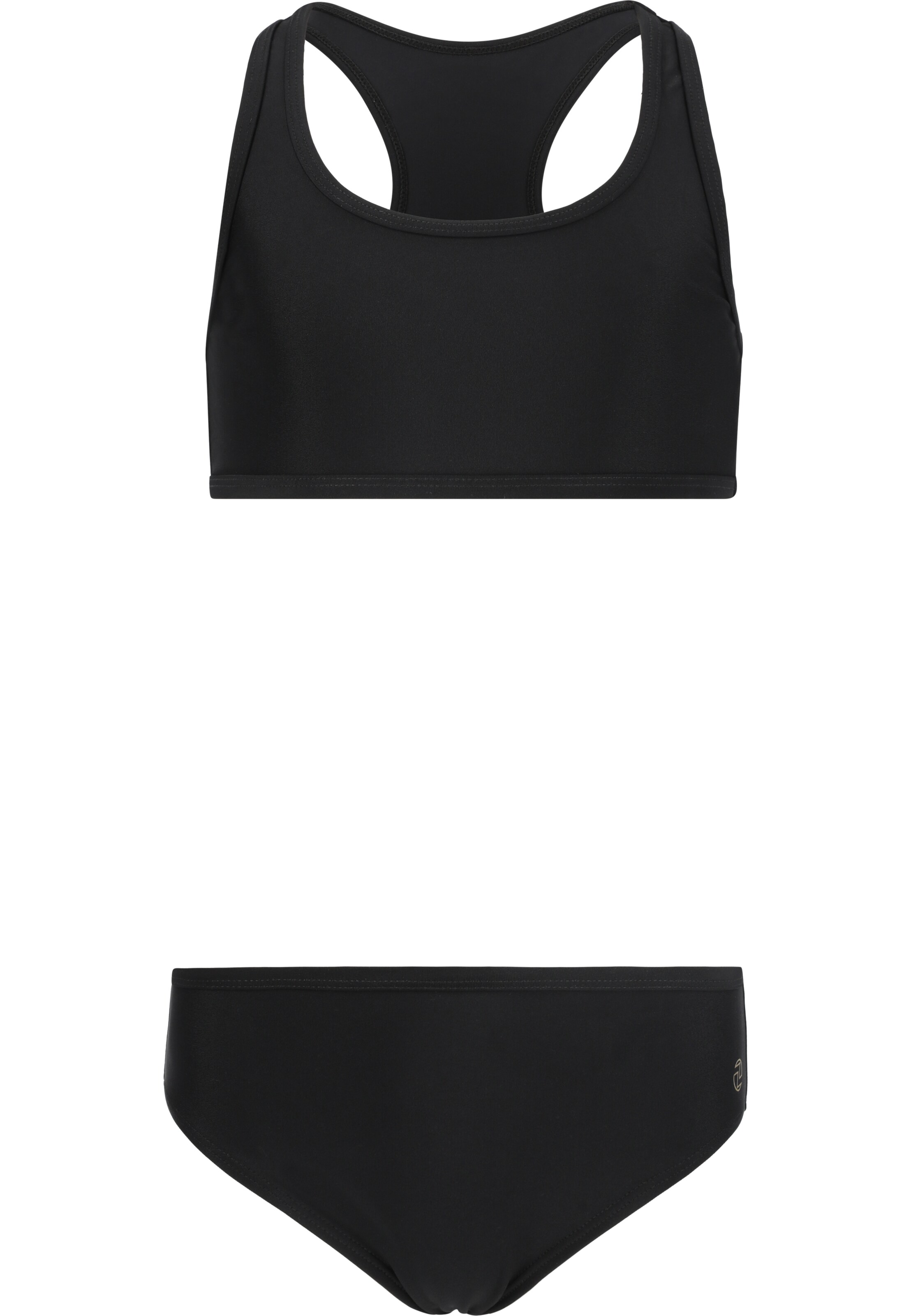 ZigZag Bustier Bikini 'Misty' in Schwarz: Vorderseite