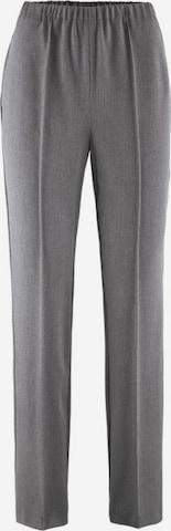 STEHMANN Slim fit Pleated Pants in Grey: front