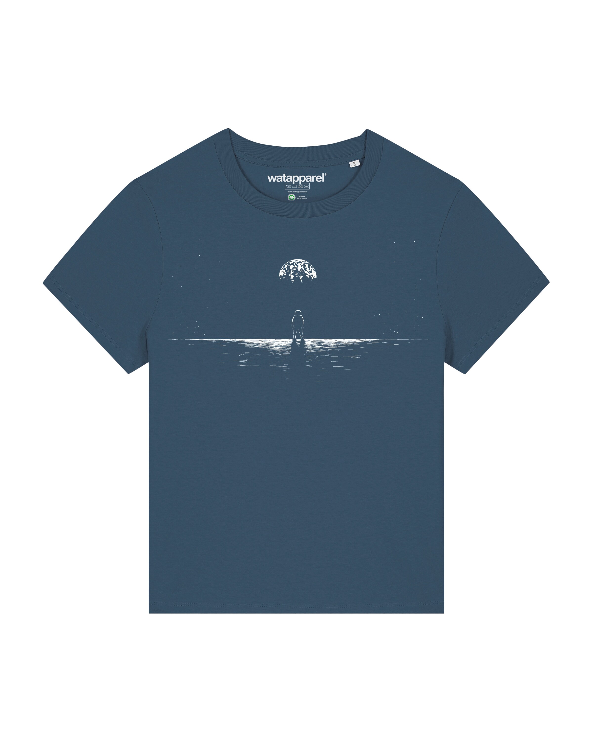 Maglietta ' Lost in space ' di Watapparel in blu: frontale