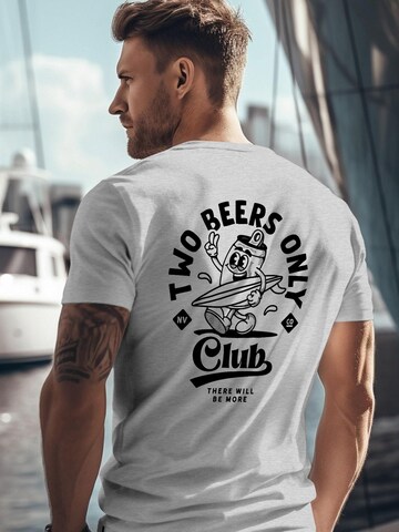Neverless Shirt 'Two Beers only' in Grey