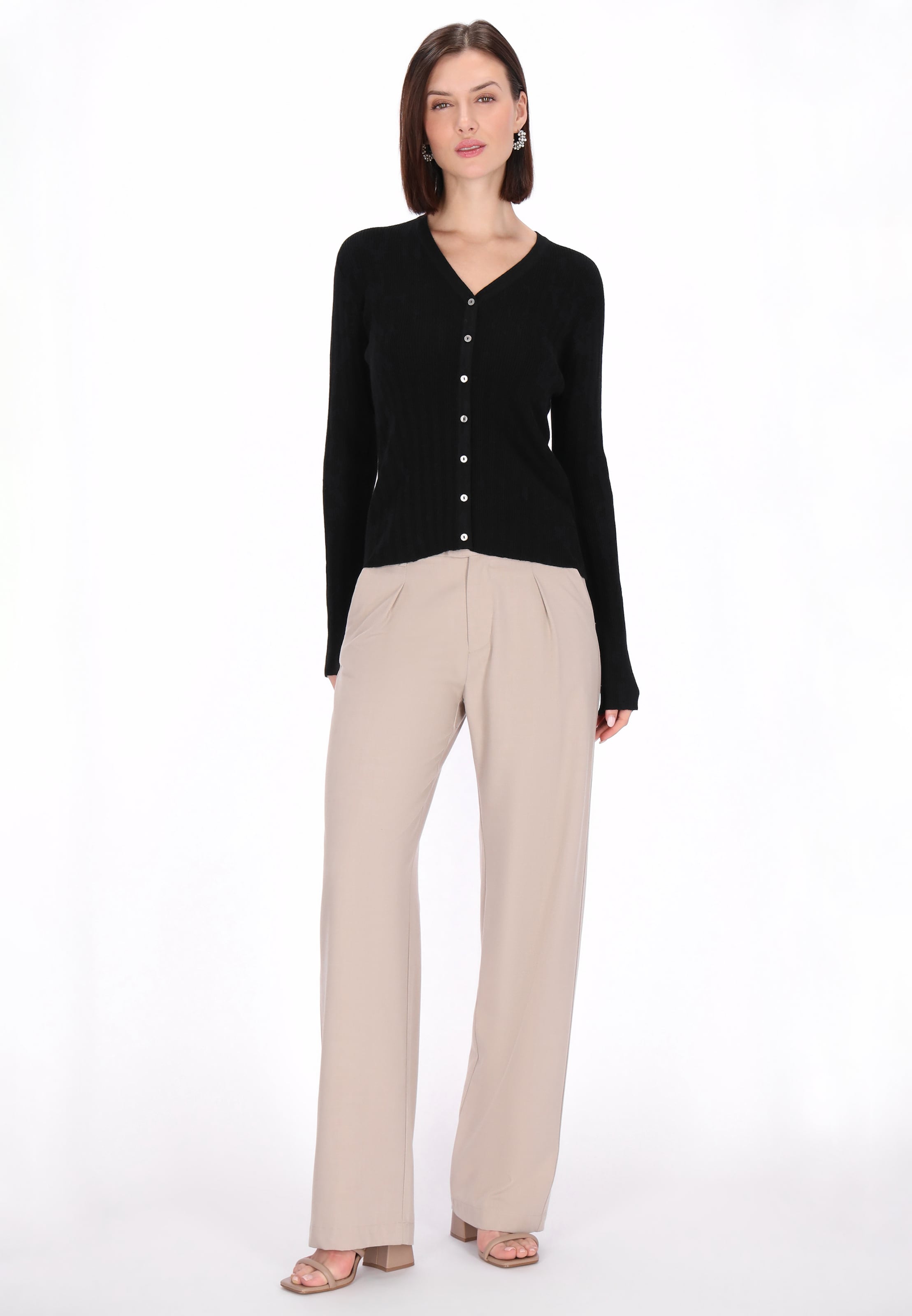 FELIPA Knit cardigan in Black