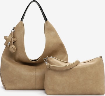Emily & Noah Pouch 'Lari ' in Beige: front