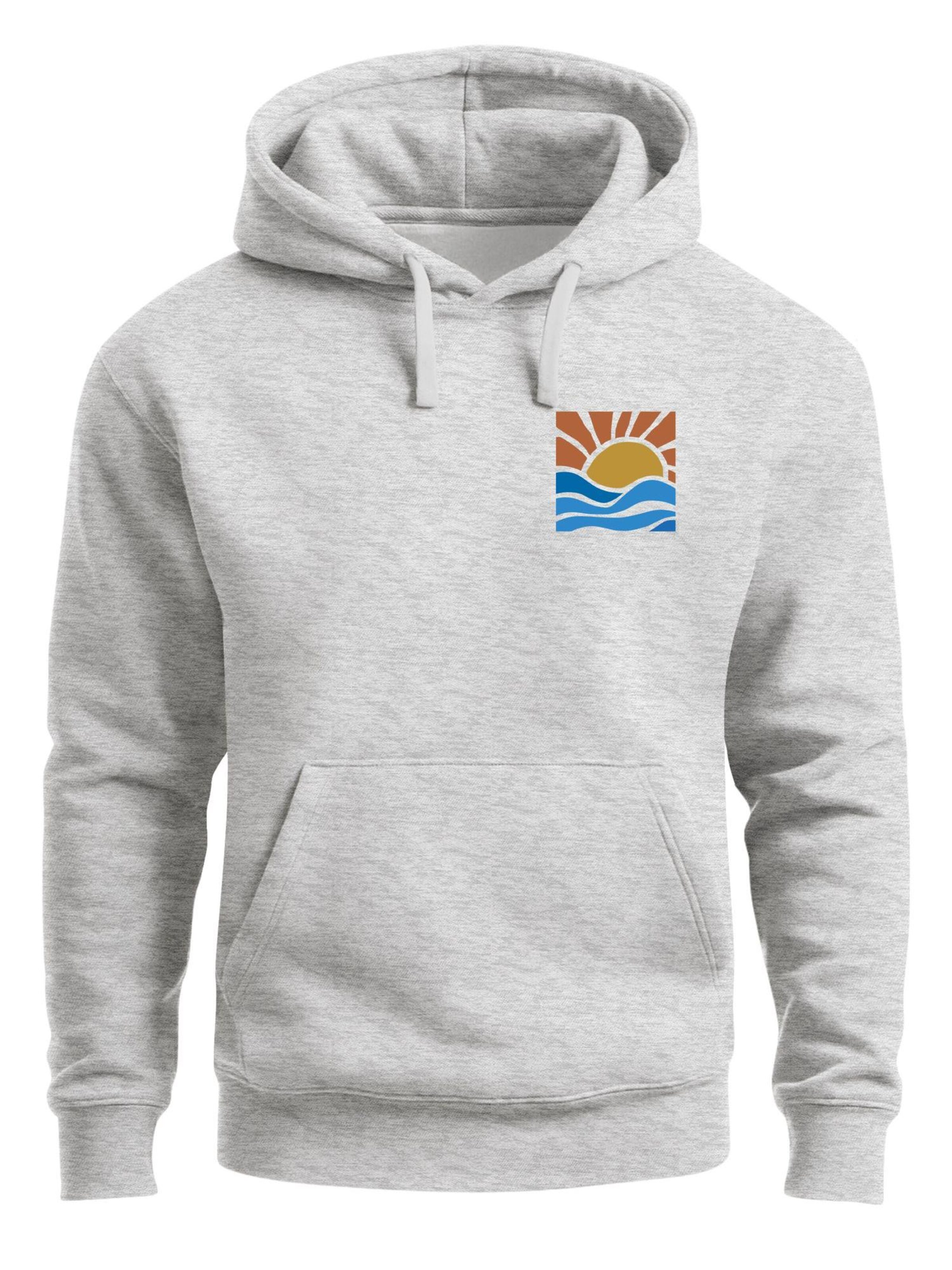 Neverless Sweatshirt 'Sun Wave Batch' in Grey: front