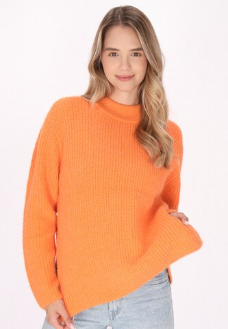 Pull-over MYMO en orange : devant