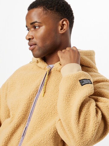 LEVI'S ® Fleecejacke 'Sherpa Full Zip Hoodie' in Beige