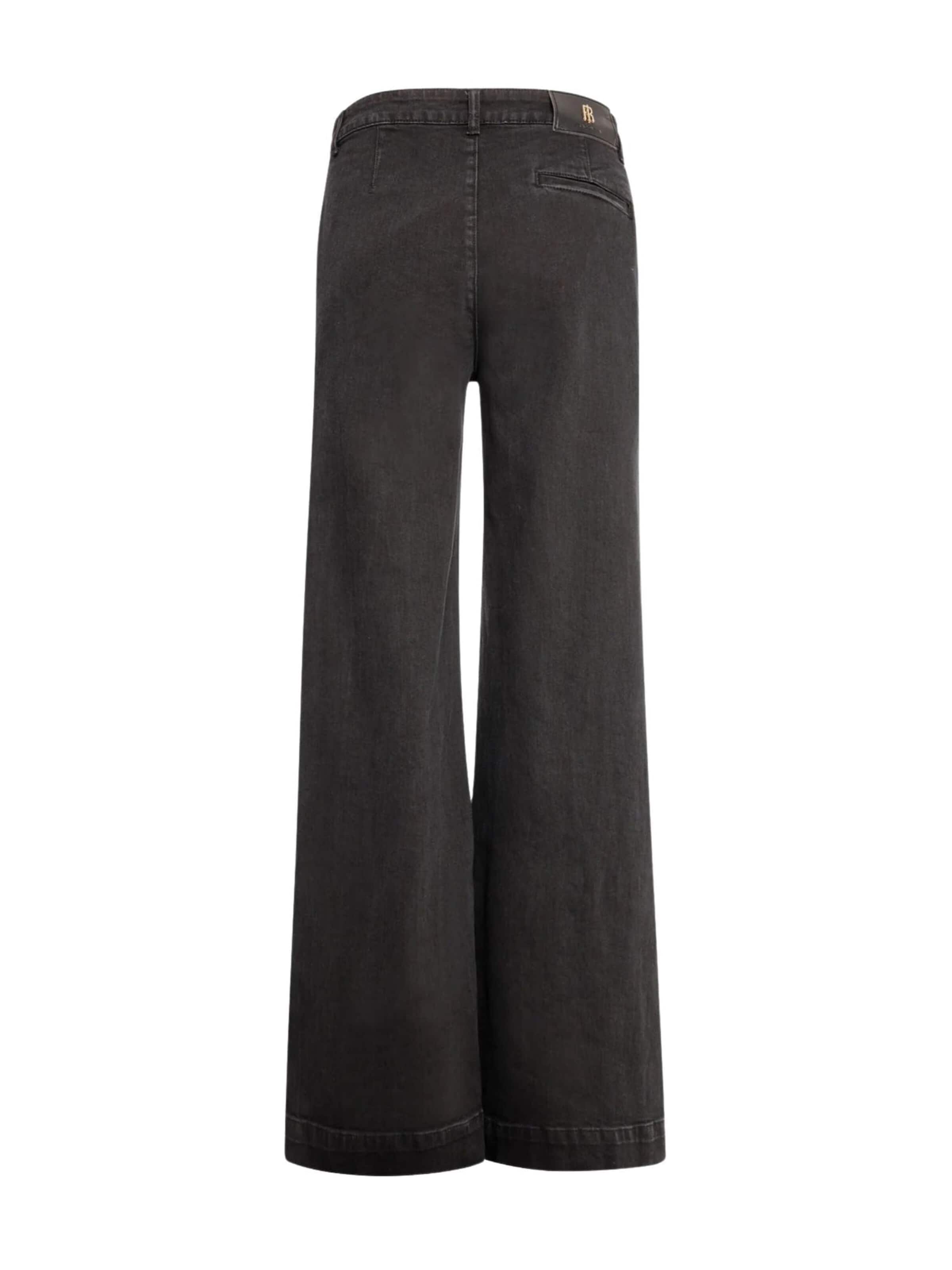 Fracomina Jeans 'Wide-leg Palazzo Jeans in Black Denim' i svart