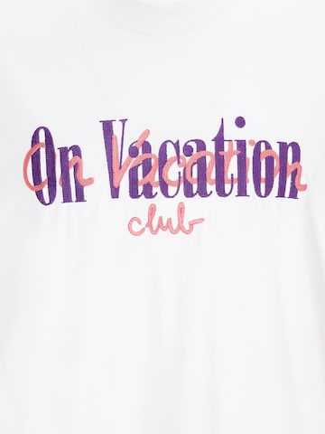 On Vacation Club T-Shirt 'Scribble' in Weiß