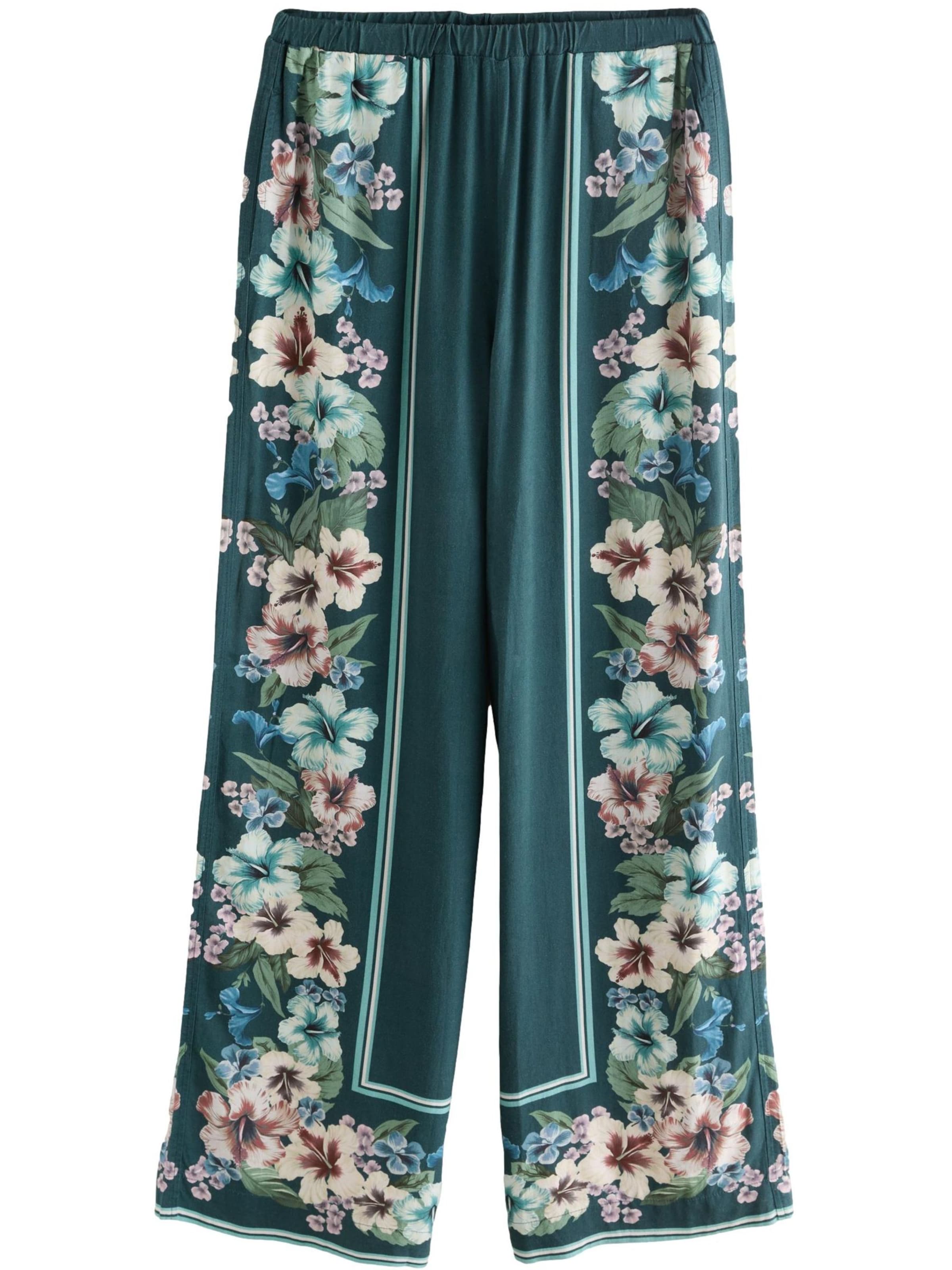 Next Wide leg Παντελόνι σε πράσινο: μπροστά