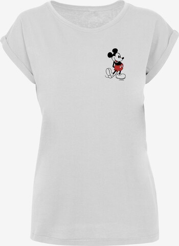 F4NT4STIC Shirt 'Disney Mickey Mouse Kickin Retro' in White: front