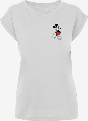 F4NT4STIC Shirt 'Disney Mickey Mouse Kickin Retro' in White: front