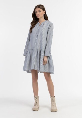 DreiMaster Vintage Shirt Dress 'Bridgeport' in Blue