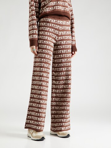 Wide Leg Pantalon Helmstedt en marron : devant