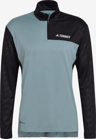 adidas Terrex Functioneel shirt in Blauw: voorkant
