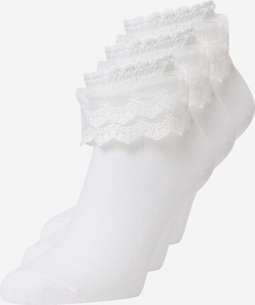 PIECES Socks 'JOLINE' in White: front