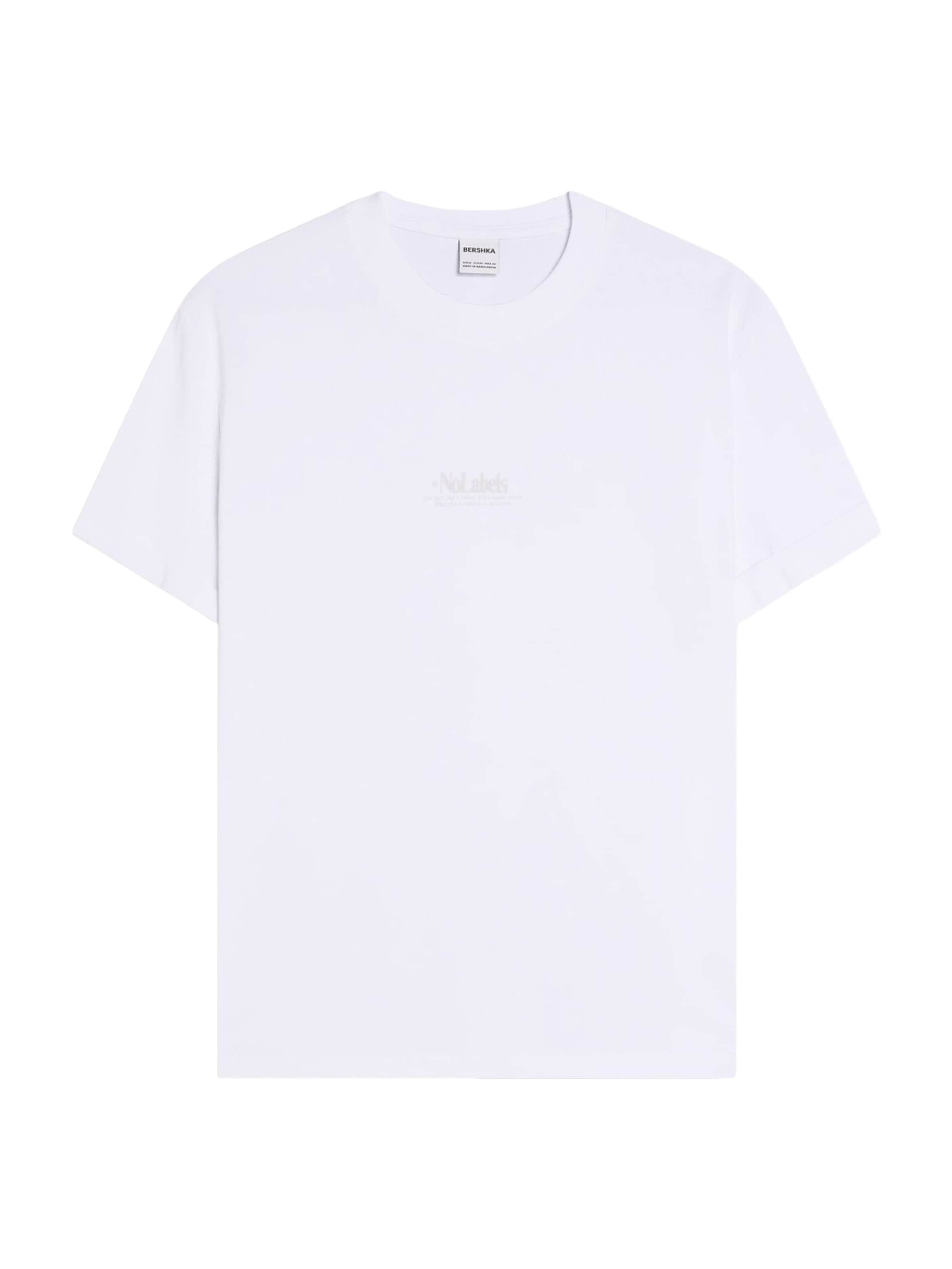 T-Shirt Bershka en blanc : devant