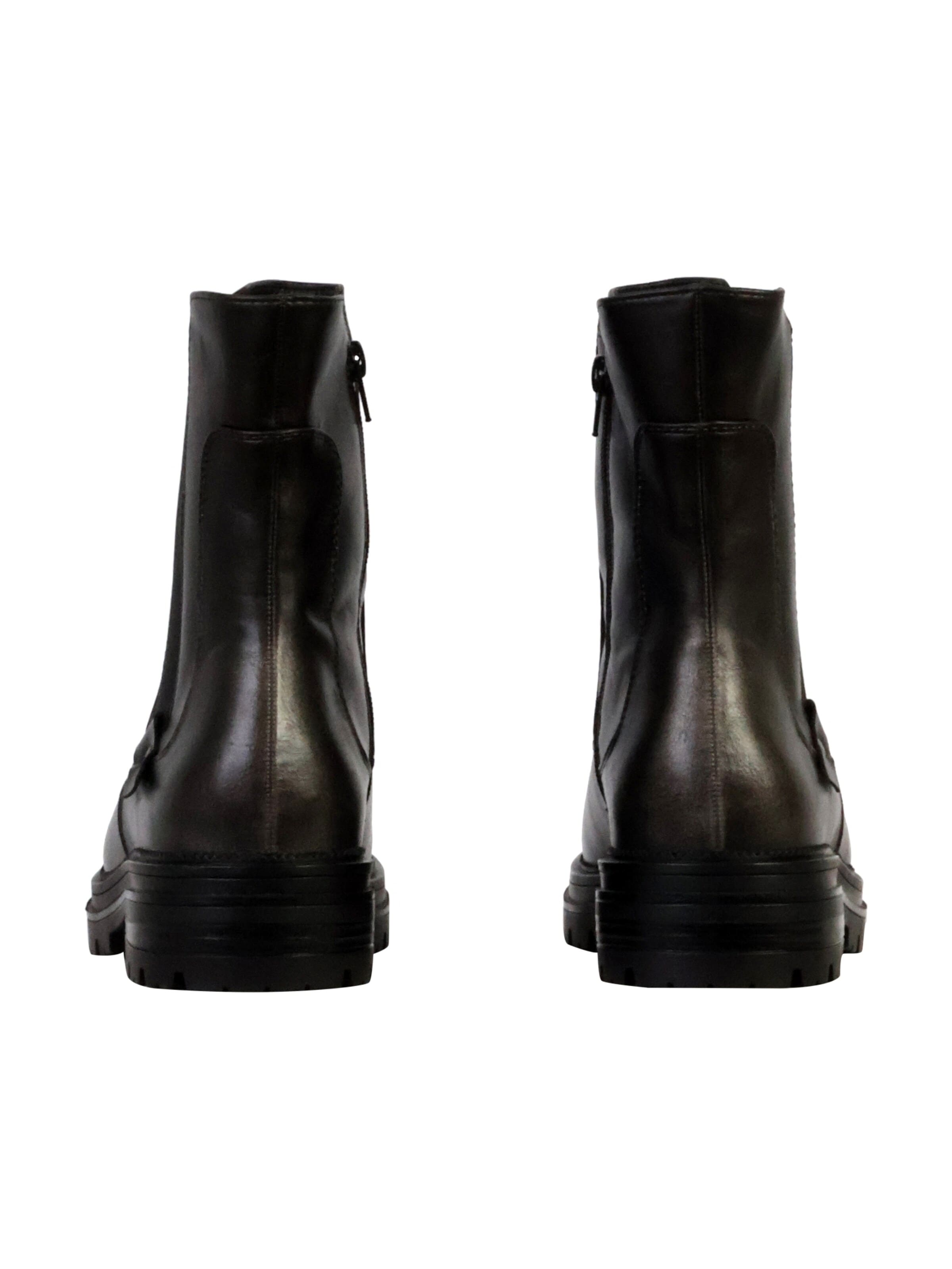 Bottines 'Stiefeletten mit Reißverschluss' The Divine Factory en noir