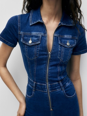 Pull&Bear Jumpsuit in Blauw