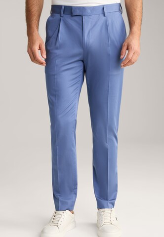 JOOP! Slim fit Pleat-Front Pants in Blue: front