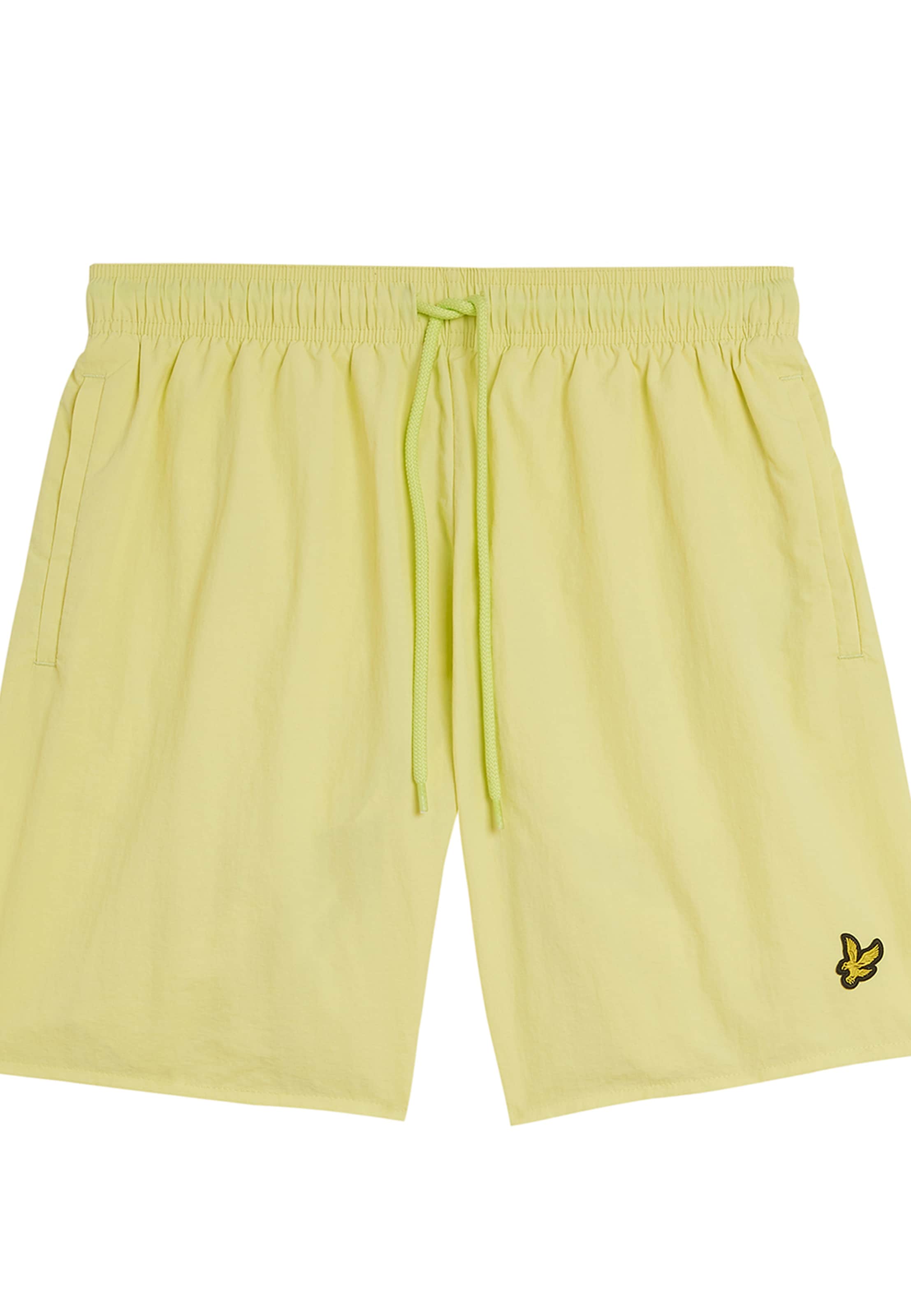 Lyle & Scott Loosefit Badeshorts in Gelb: Vorderseite