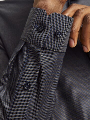 JACK & JONES Slim fit Button Up Shirt 'JPRBLAParker' in Blue