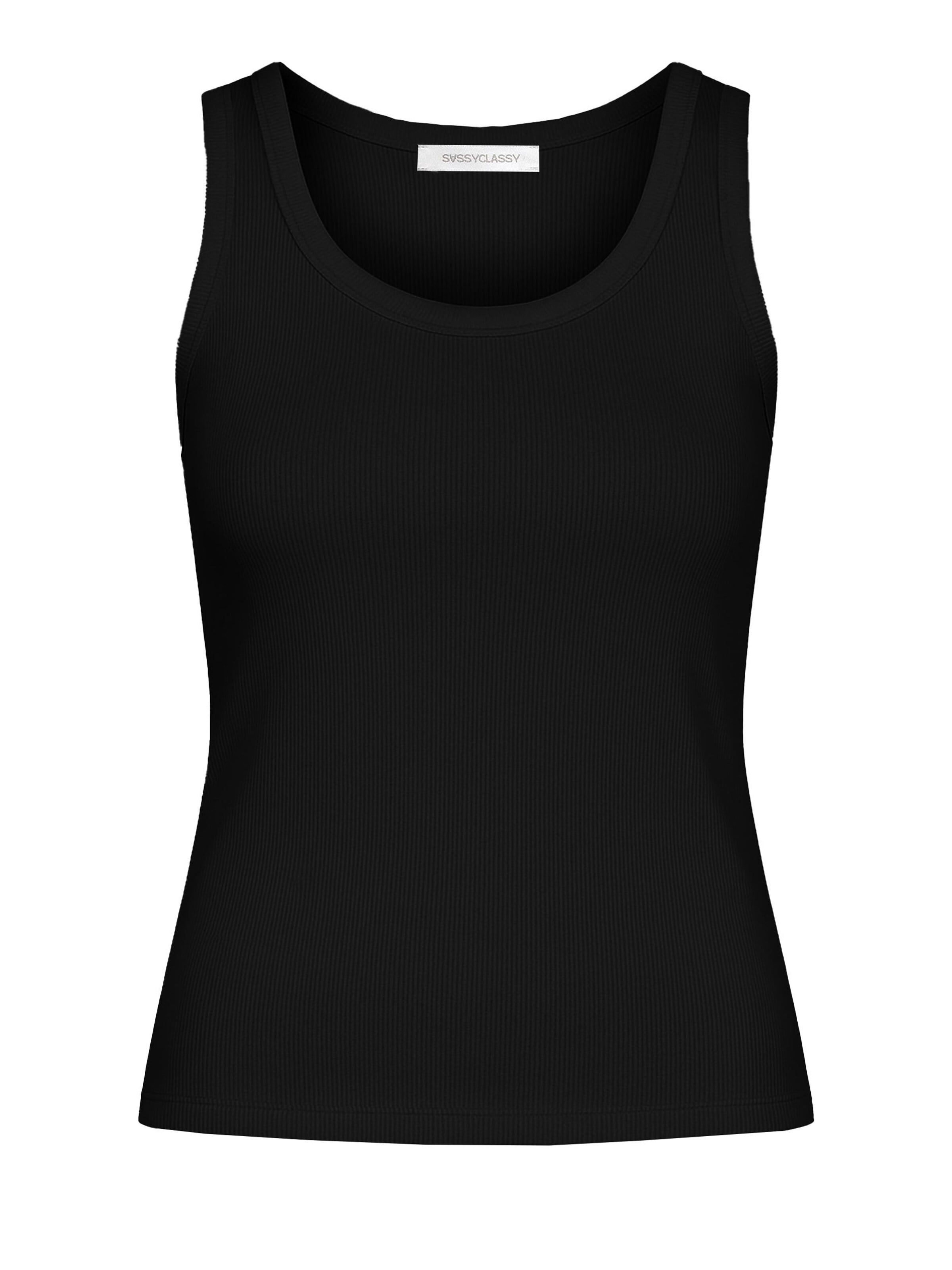 SASSYCLASSY Top in Black: front
