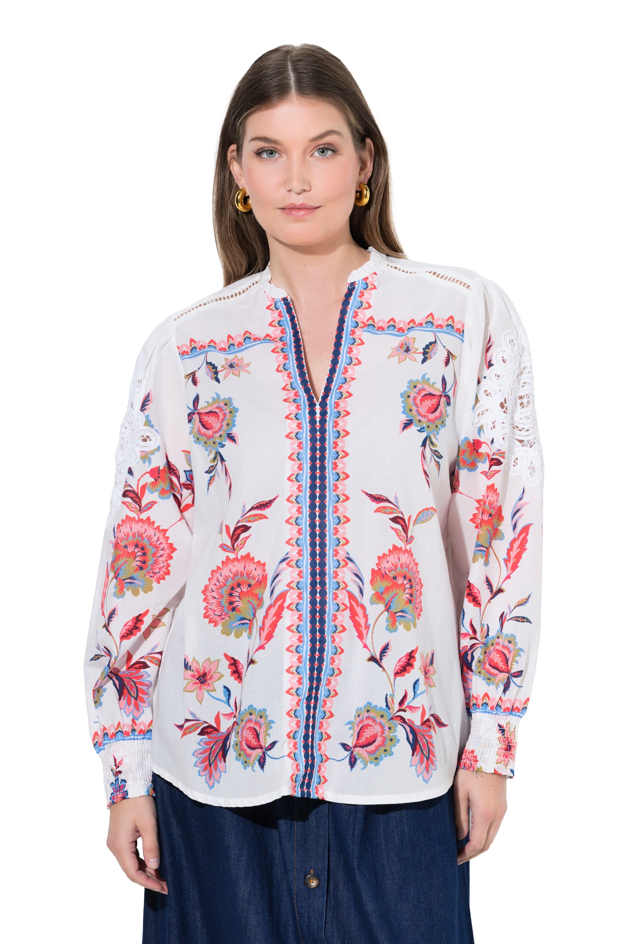 Ulla Popken Tunika in Weiß: Vorderseite