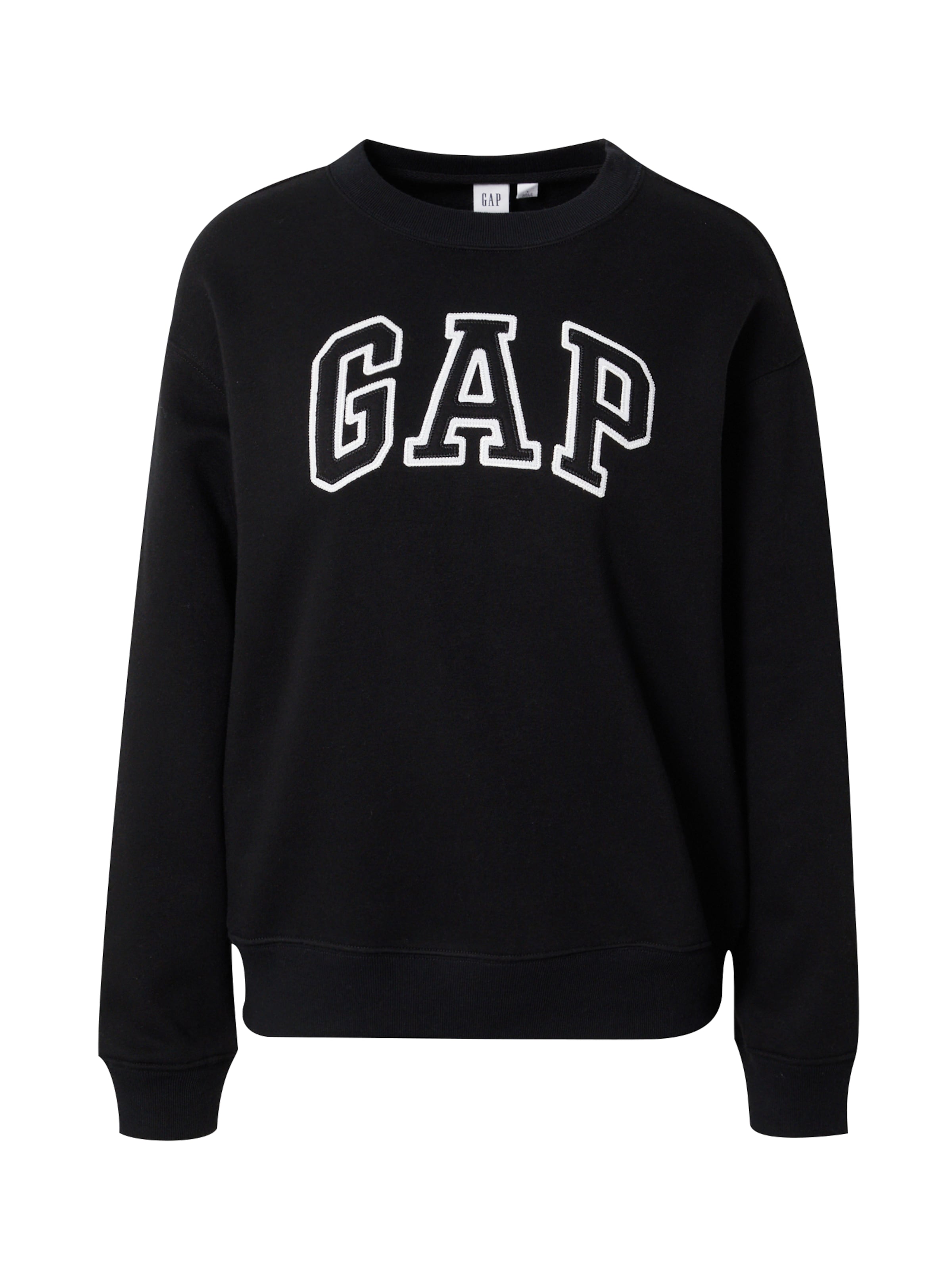 GAP Sweatshirt &#x27;HERITAGE&#x27; in Zwart: voorkant