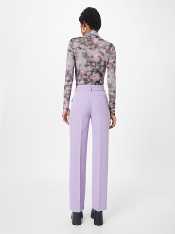 Y.A.S Flared Pleated Pants 'BLURIS' in Purple