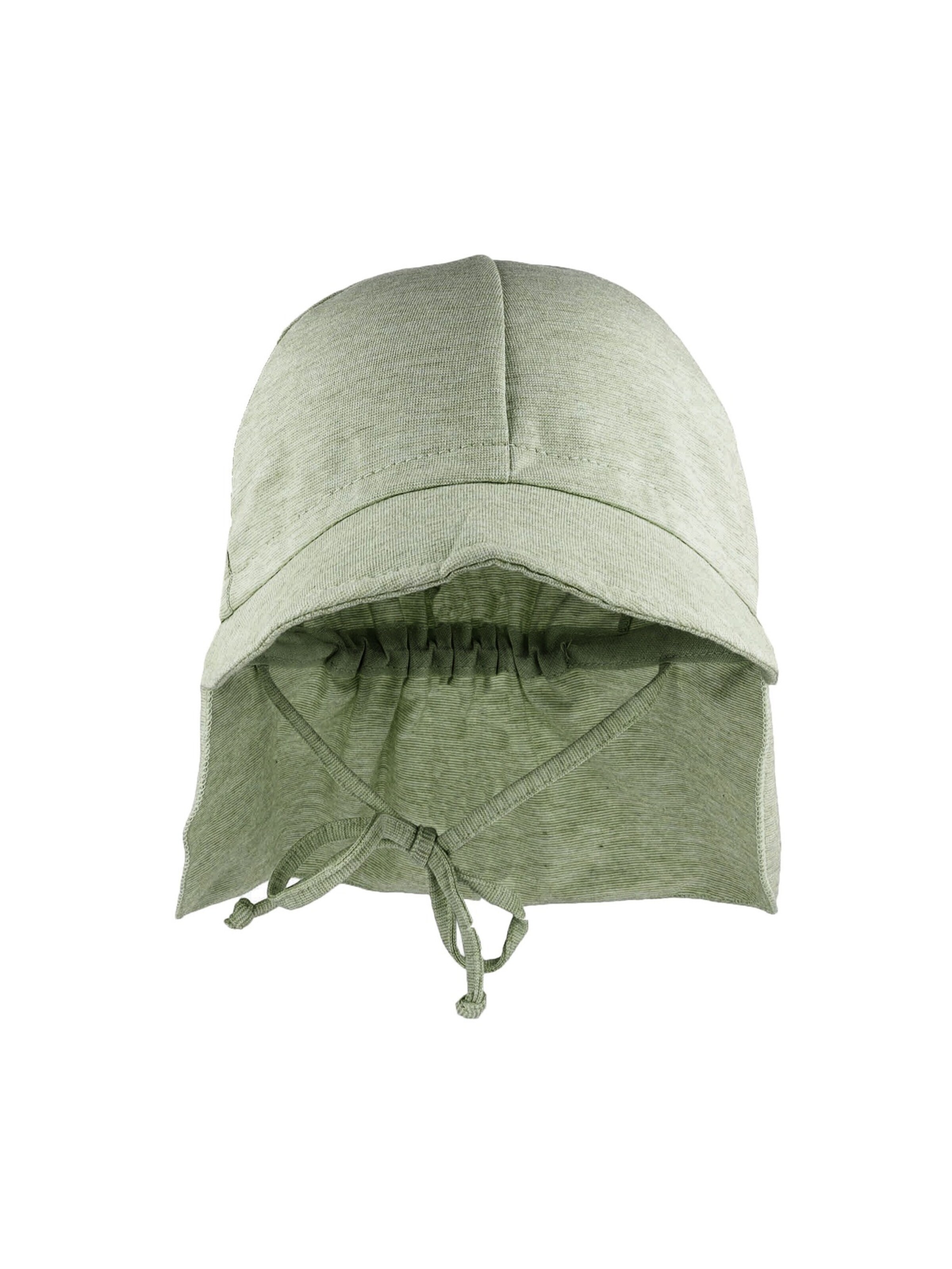 MAXIMO Beanie 'GOTS MINI-Schildmütze, Band Nackenschutz, Microringel, Jersey, UV 50' in Green