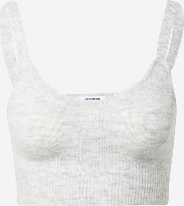 Cotton On Knitted Top in Grey: front