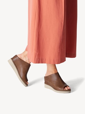 TAMARIS Mules in Brown: front