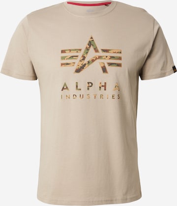 ALPHA INDUSTRIES Shirt in Beige: front