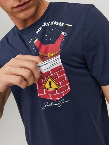 JACK & JONES Shirt 'Christmas' in Blue