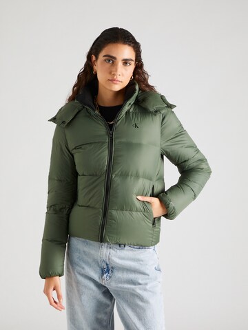 Calvin Klein Jeans Winter jacket in Green: front