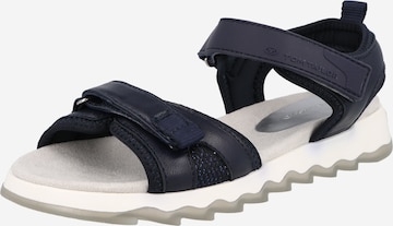 Sandales de randonnée TOM TAILOR en bleu : devant