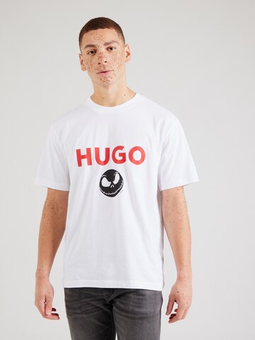 Tricou 'Dightmare_NBC' de la HUGO pe alb: față