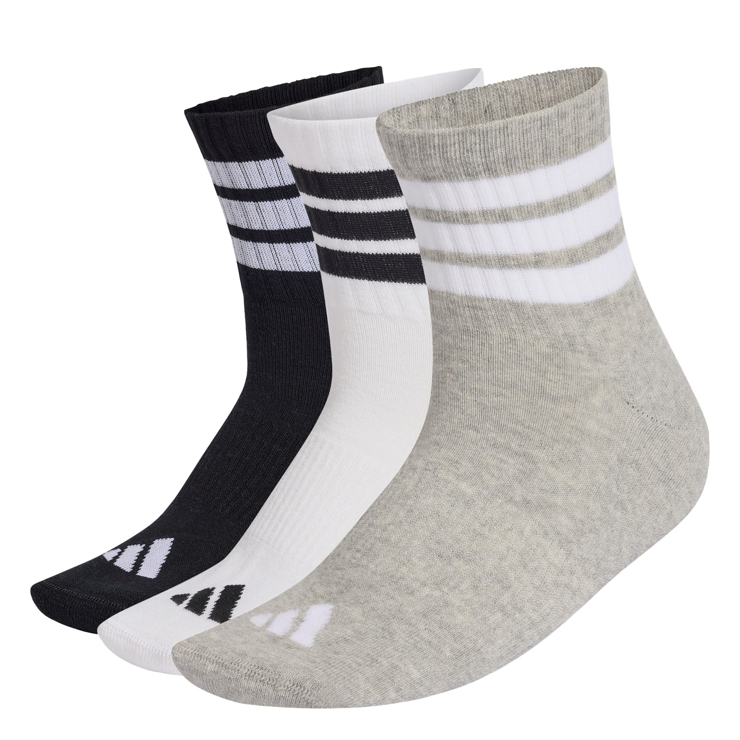 ADIDAS PERFORMANCE Sportsocken 'Ess' in grau / schwarz / weiß, Produktansicht