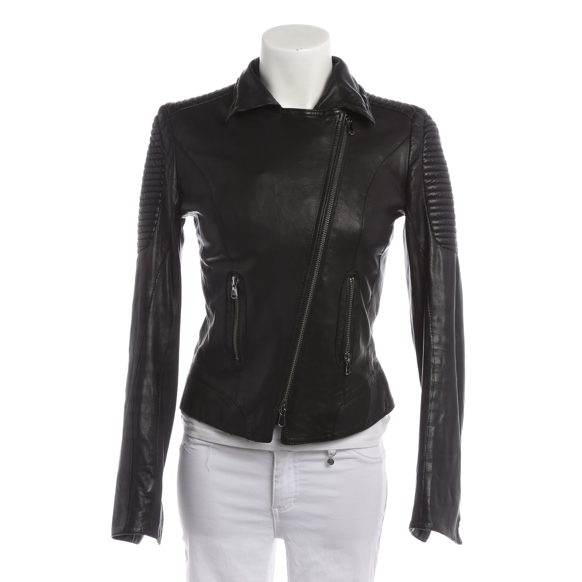 Schyia Jacket & Coat in S in Black: front