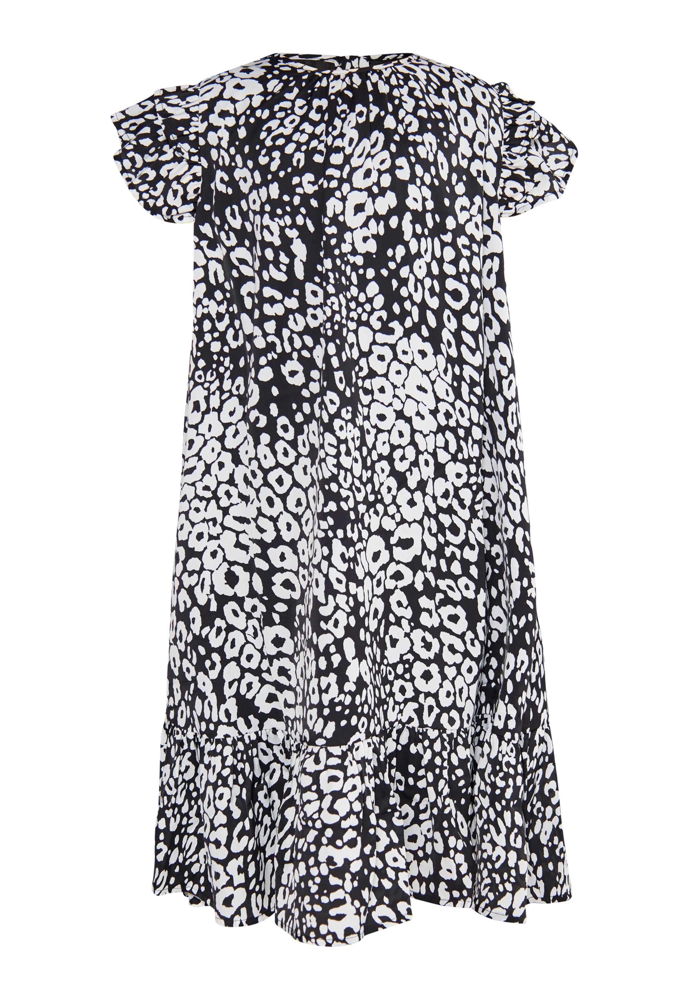 Rochie de la faina pe negru: față