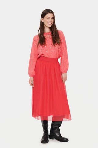 SAINT TROPEZ Skirt 'Coral' in Red