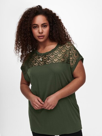 ONLY Carmakoma Shirt 'Flake' in Groen