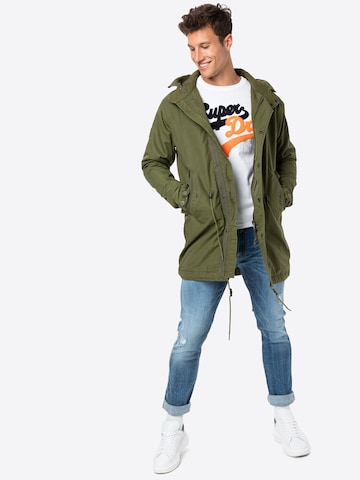 Superdry Kevad-sügisparka 'New Military', värv roheline