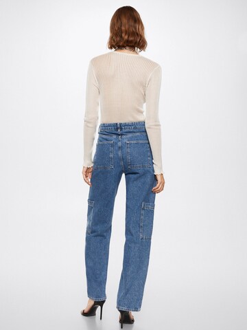 Regular Jeans cargo 'NURIA' MANGO en bleu