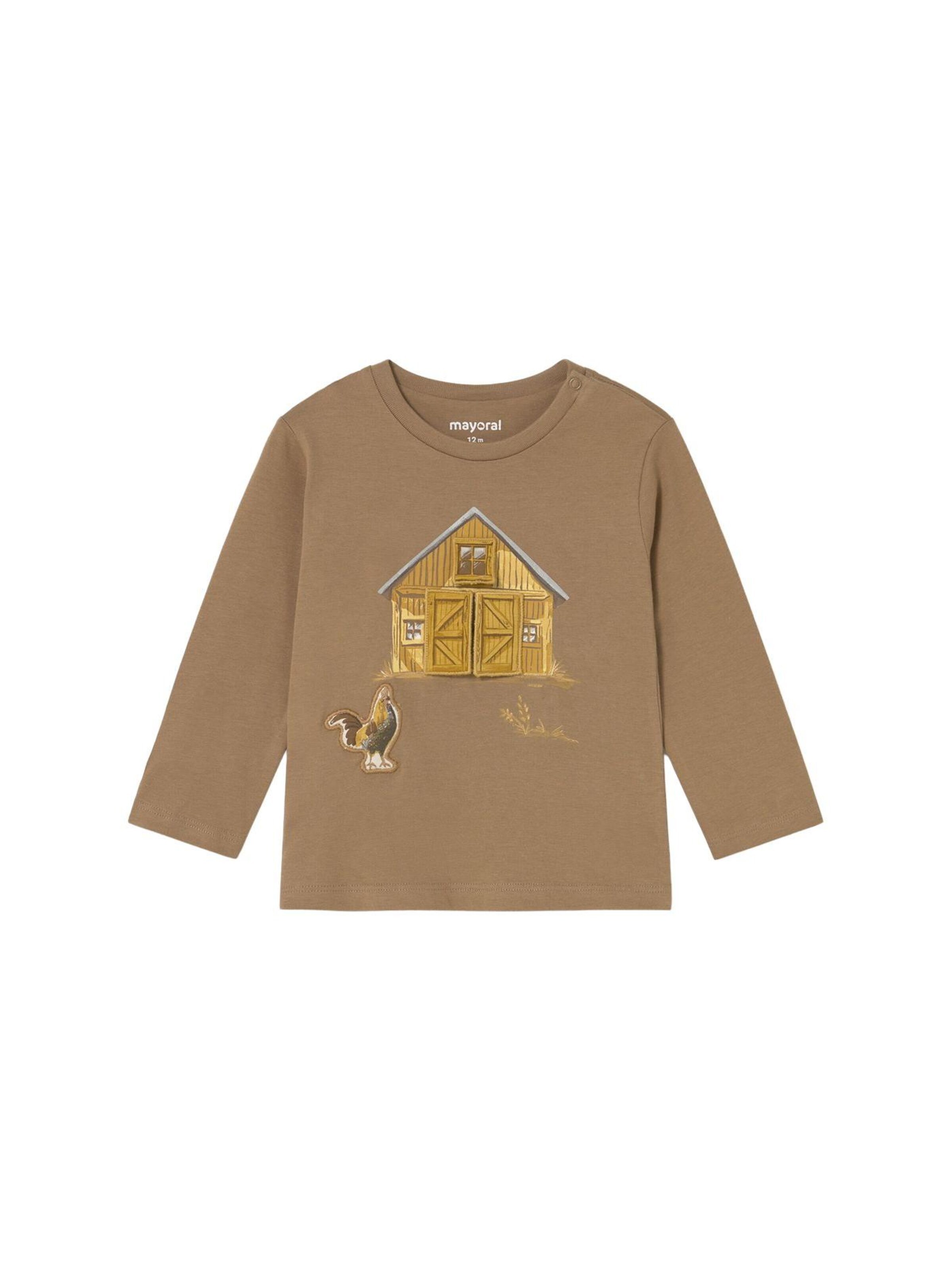 Mayoral Shirt 'Langarmshirt' in Beige: front