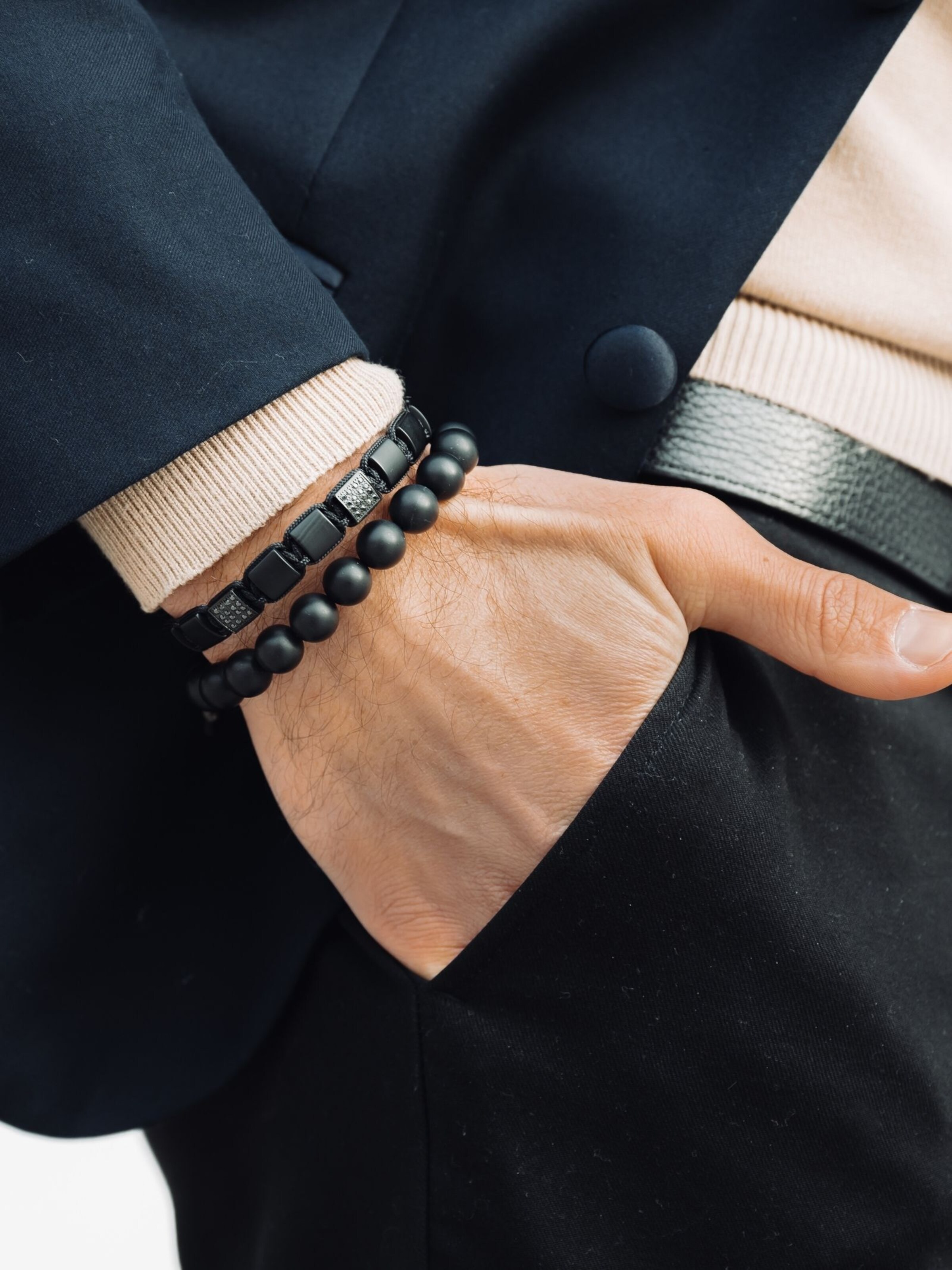 GT Collection Armband 'Single-Bead' in Schwarz