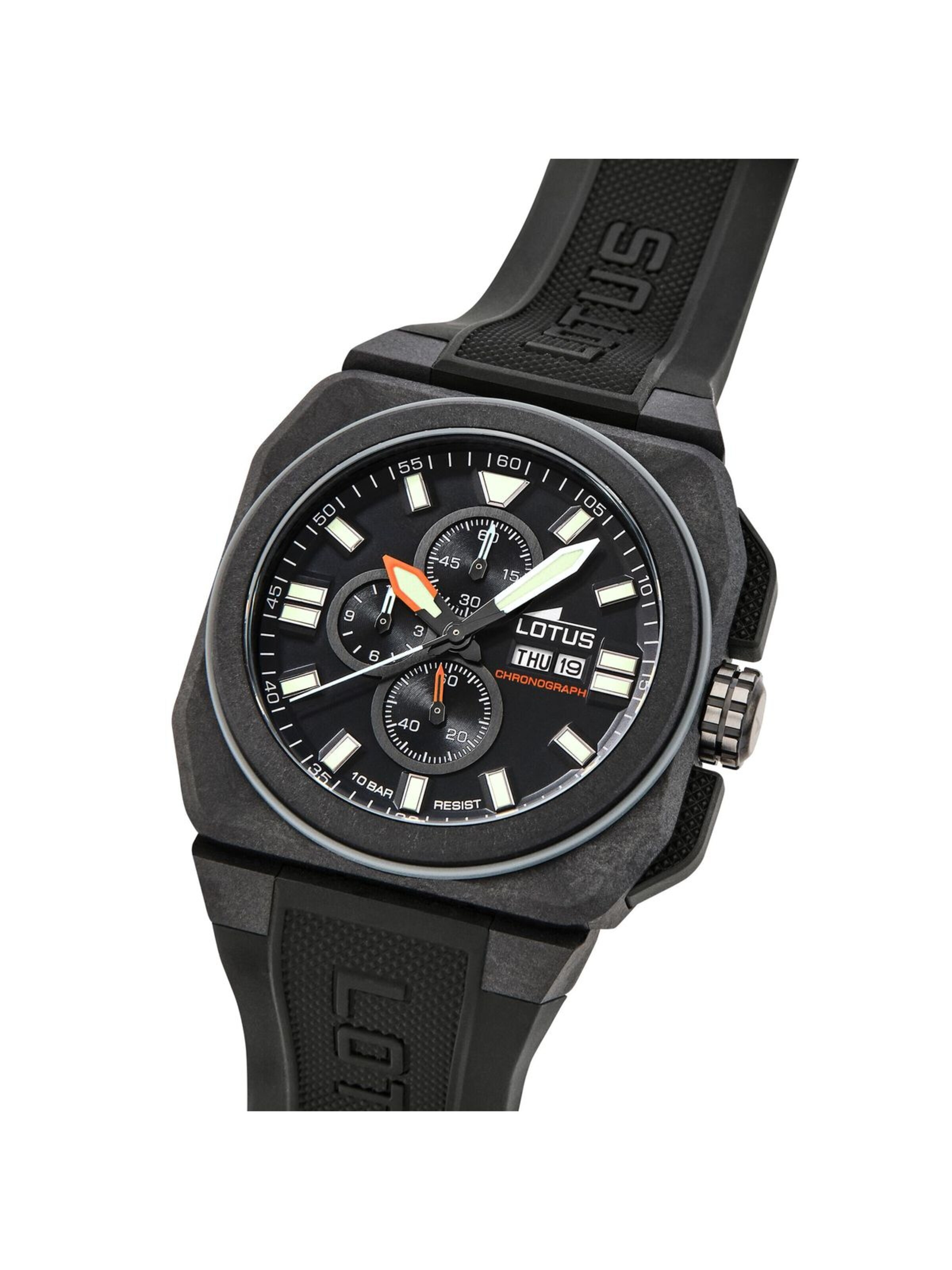 Montre à affichage analogique Lotus en noir