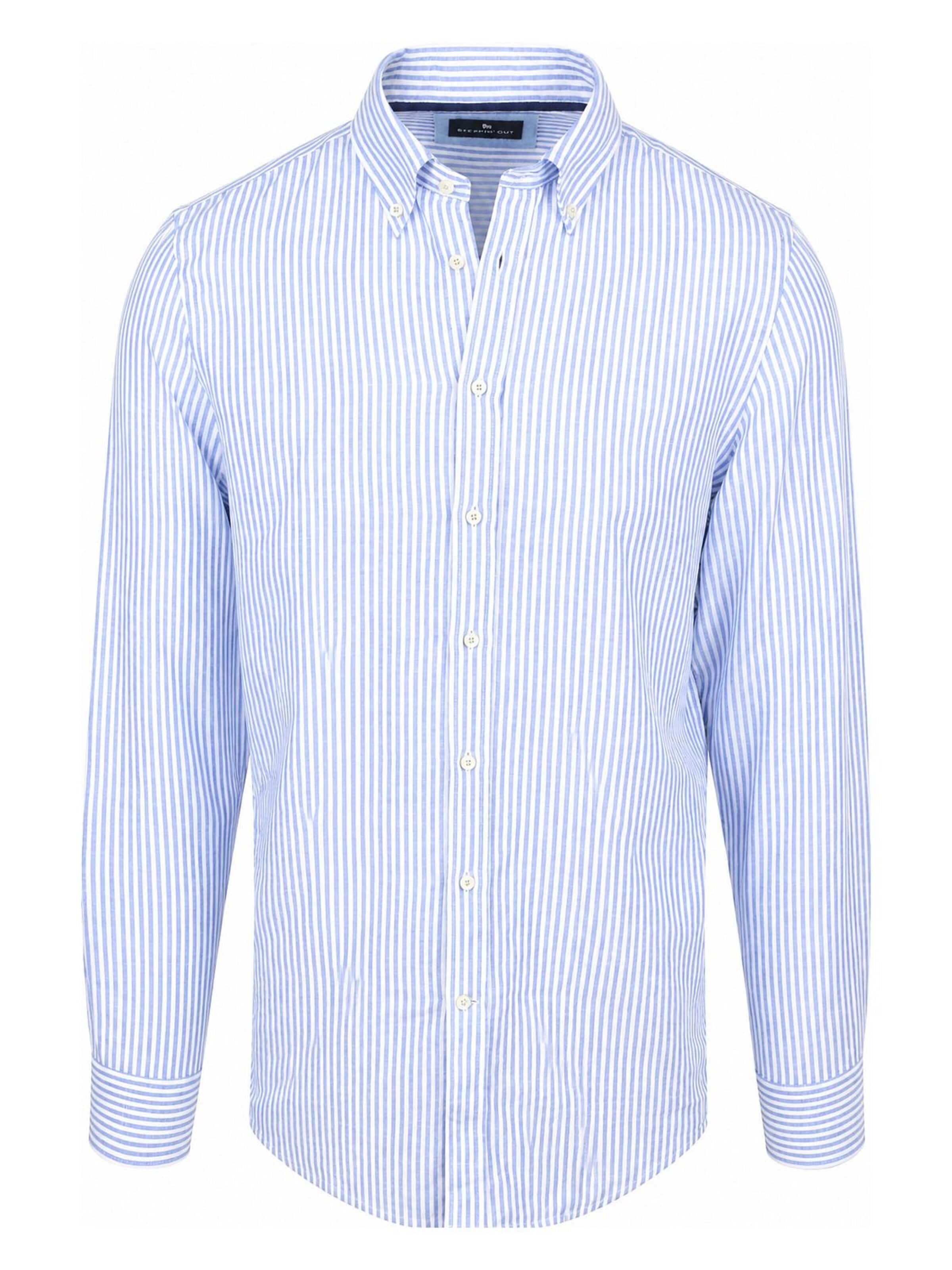 Steppin' out Regular fit Overhemd in Blauw: voorkant