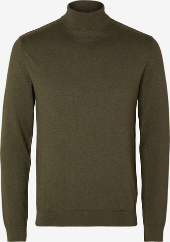 Pull-over SELECTED HOMME en vert : devant